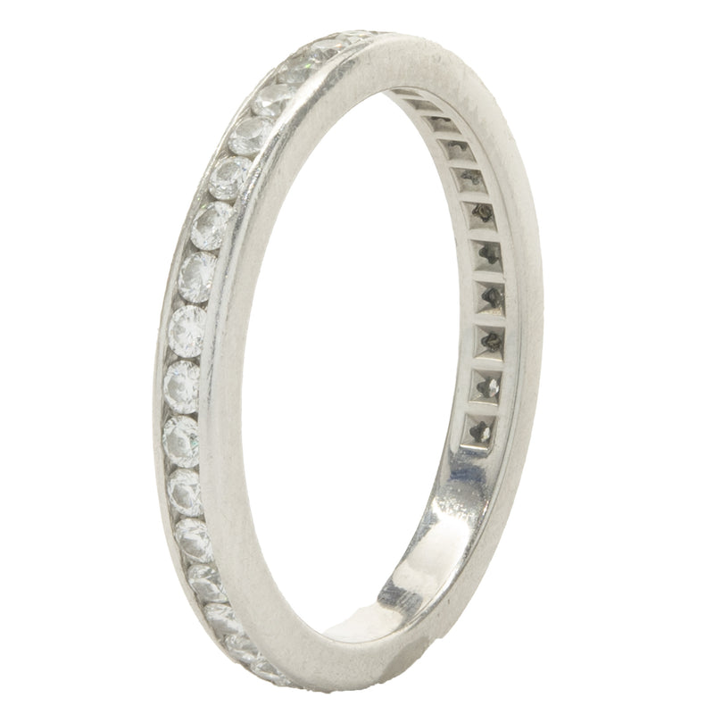 Tiffany & Co. Platinum Channel Set Diamond Eternity Band