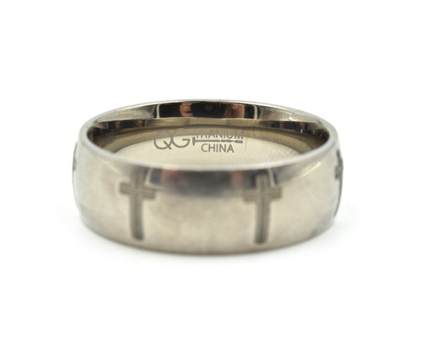 Titanium Gents Cross Band Size 12
