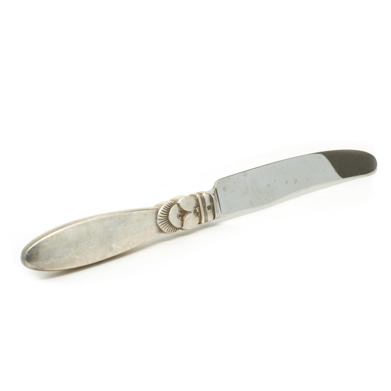 Georg Jensen Steel and Sterling Silver Set of 10 Butter Knife