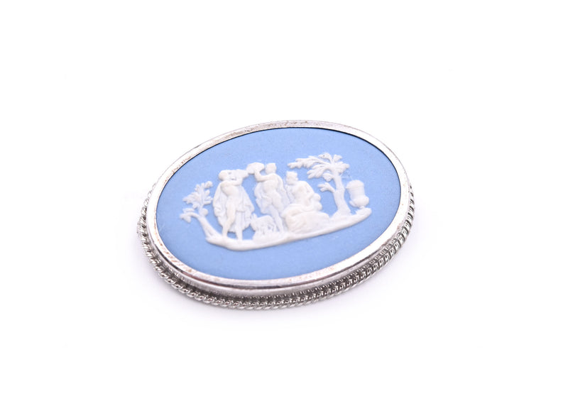 Sterling Silver Vintage Wedgewood Cameo Pin