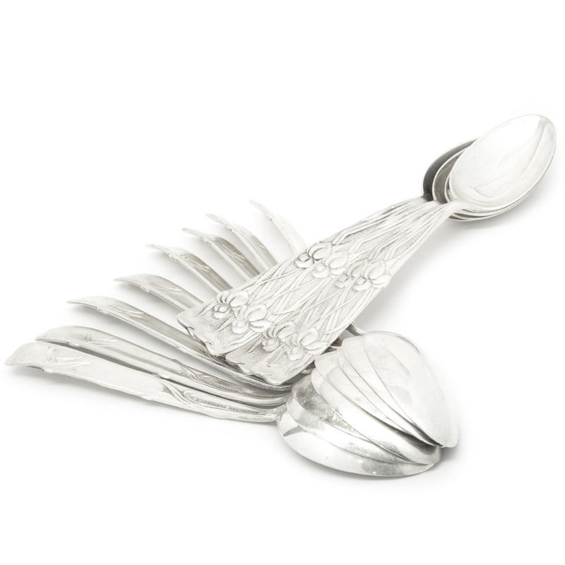 Tiffany & Co. Sterling Silver Demitasse Spoon Set of 12