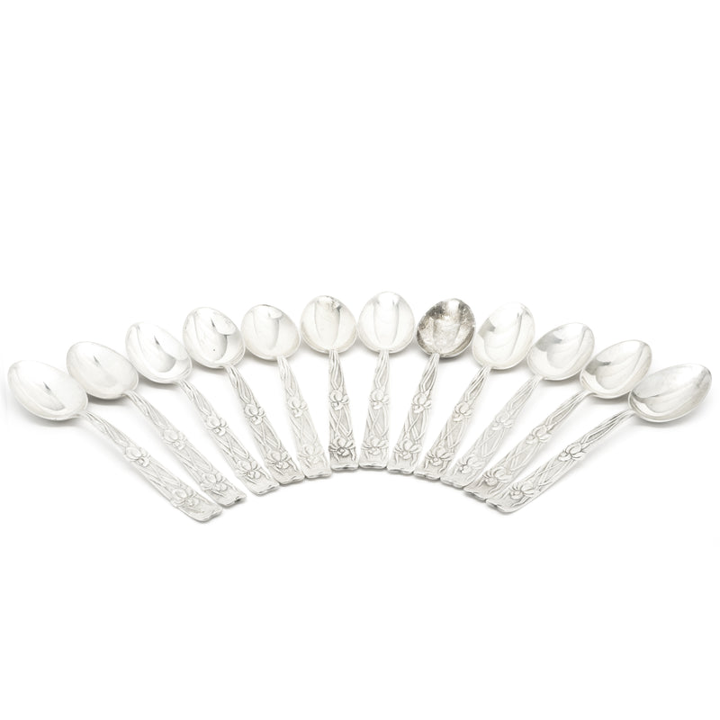 Tiffany & Co. Sterling Silver Demitasse Spoon Set of 12