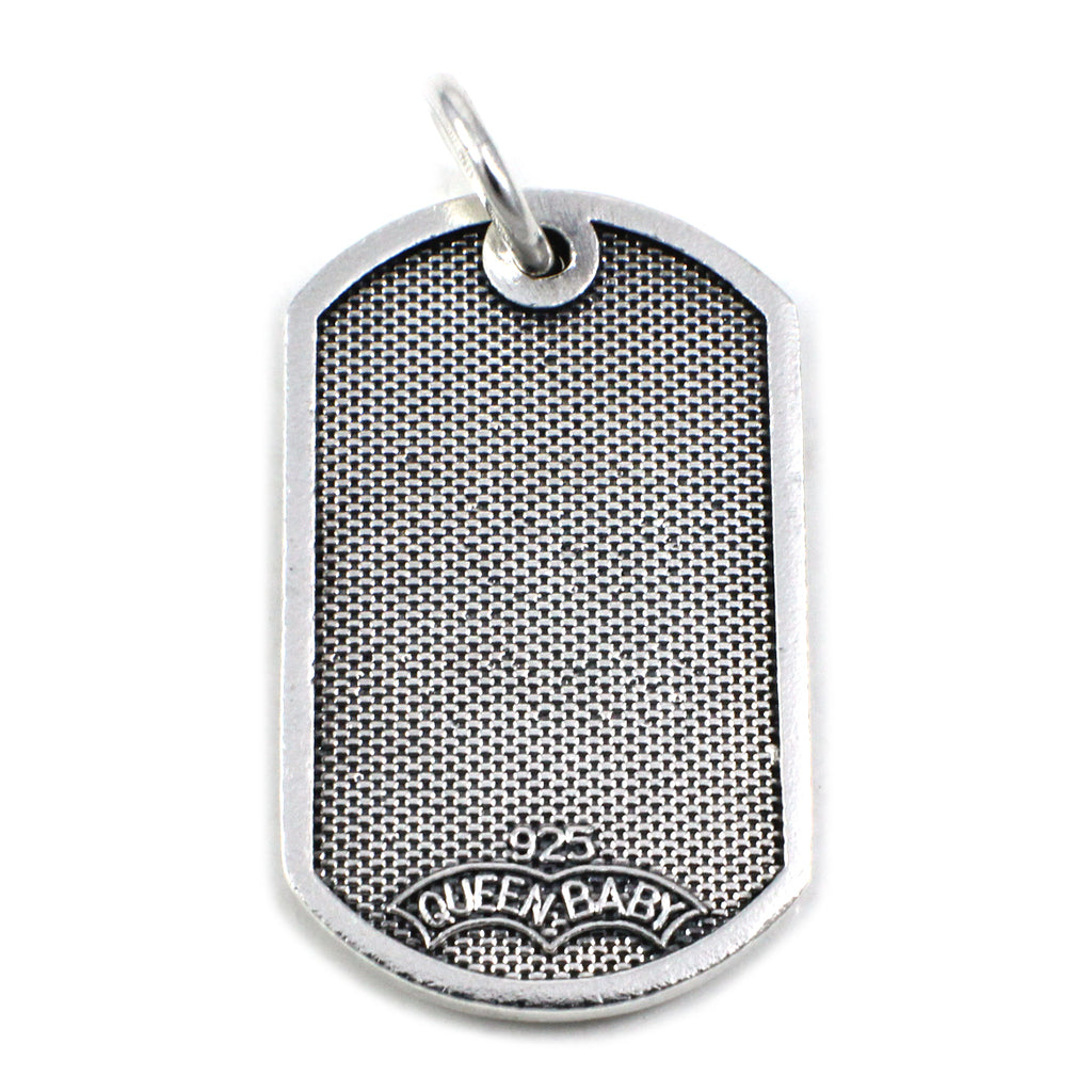 Queen Baby Sterling Silver Baby Dog Tag Cross Pendant – The Estate
