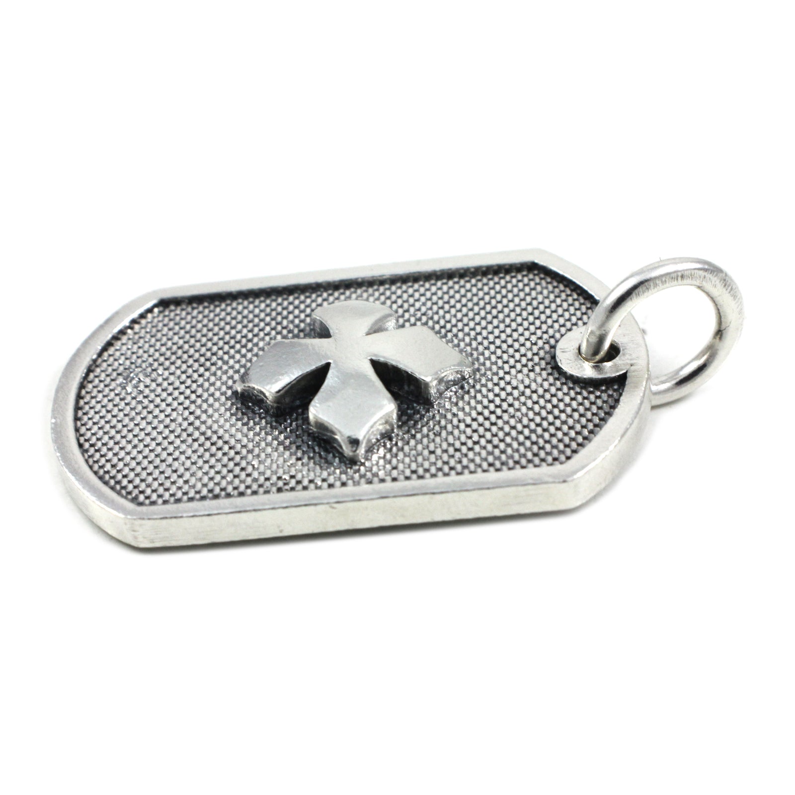 Queen Baby Sterling Silver Baby Dog Tag Cross Pendant – The Estate
