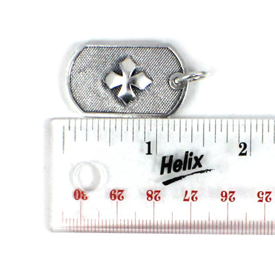 Queen Baby Sterling Silver Baby Dog Tag Cross Pendant – The Estate